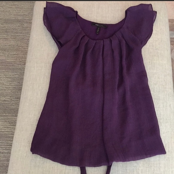 BCBGMaxAzaria purple sleeveless dress shirt - Picture 9 of 9